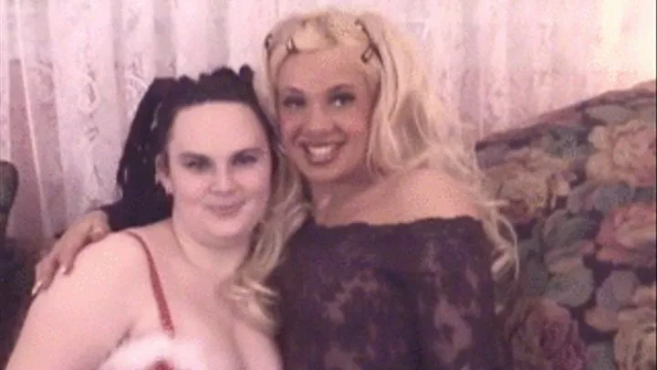 Blonde slut and chubby bitch enjoy one another