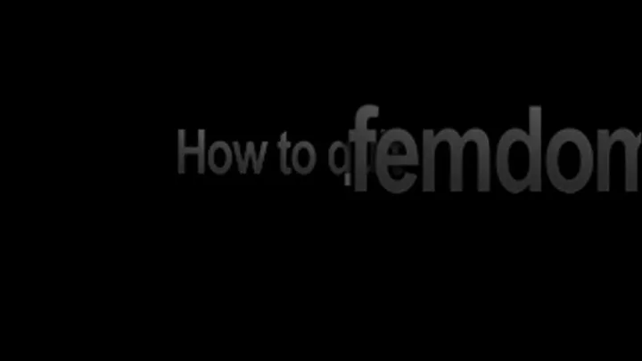 How To Quit Femdom