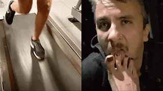 Spontanious foot worship after gym workout