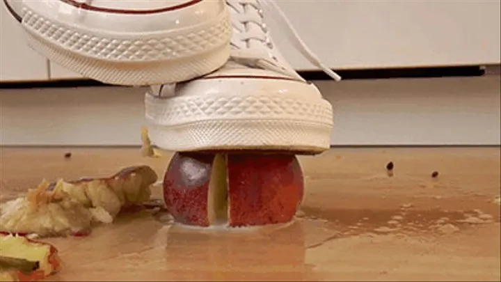 Crushing apples under my converse