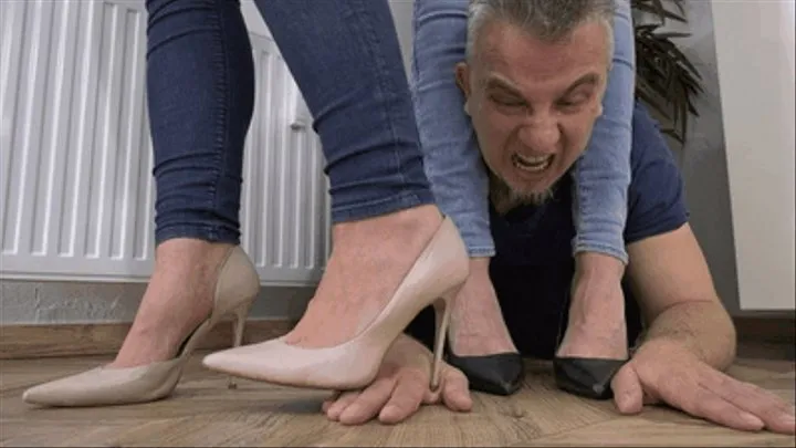 He loves our heels - but only gets to feel the soles!