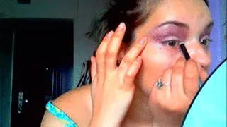 Eva putting an all purple makeup part 2