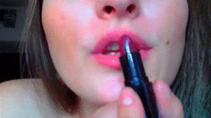 Eva putting 2 amazing lipsticks on