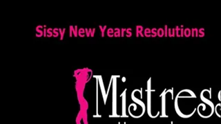 Sissy New Years Resolutions