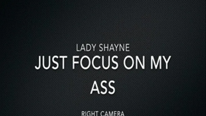 Just Focus On My Ass Camera 2