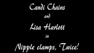 M100112 Lisa Harlott and Candi Chains in Nipple clamps, twice