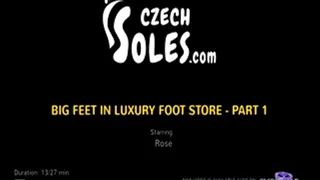 Big feet in luxury shoe store - Part 1