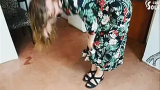 Her tired sexy feet - POV worship