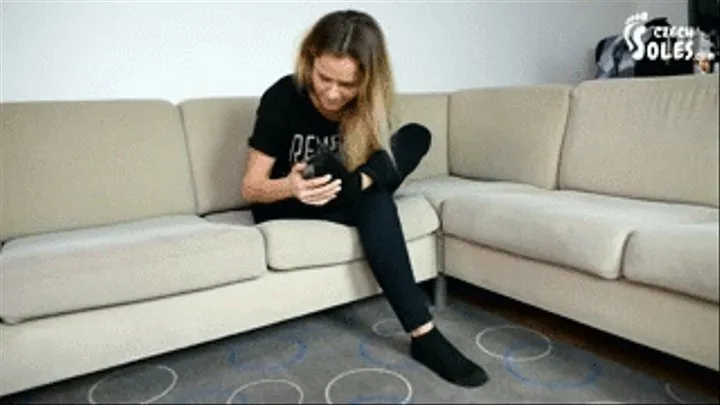 Goddess Megan and her smelly socks and feet