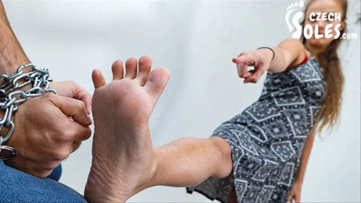 Foot interrogation and beating you for information, POV