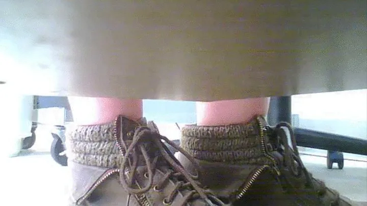 boots under desk