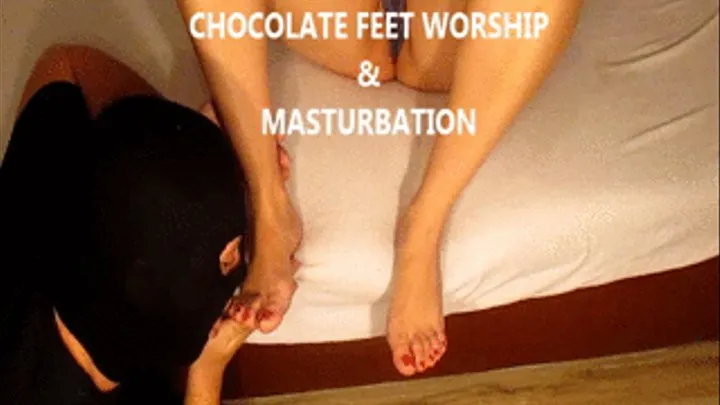 CHOCOLATE FEET WORSHIP & MASTURBATION