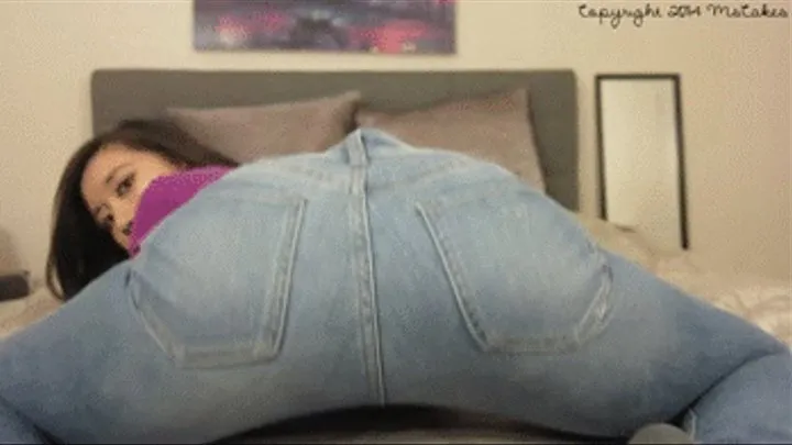 Flaunting My Ass in Light Blue Guess Jeans