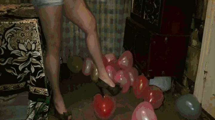 Balloons under sharp heels