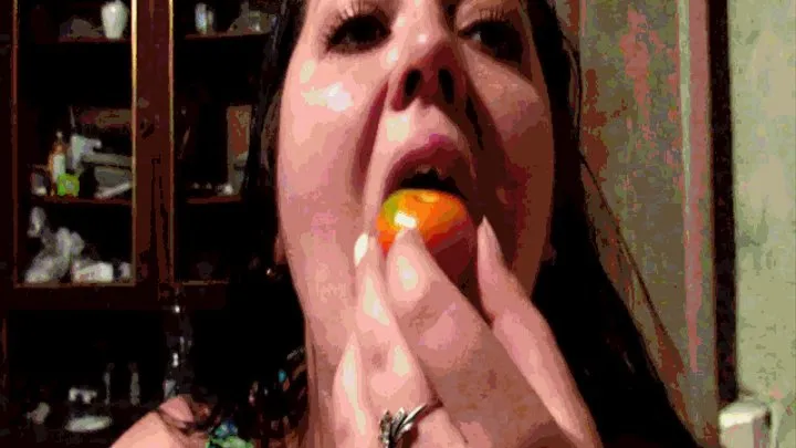 Swallowing a tomato