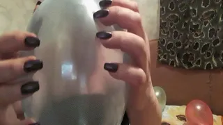 Long black nails and balloons