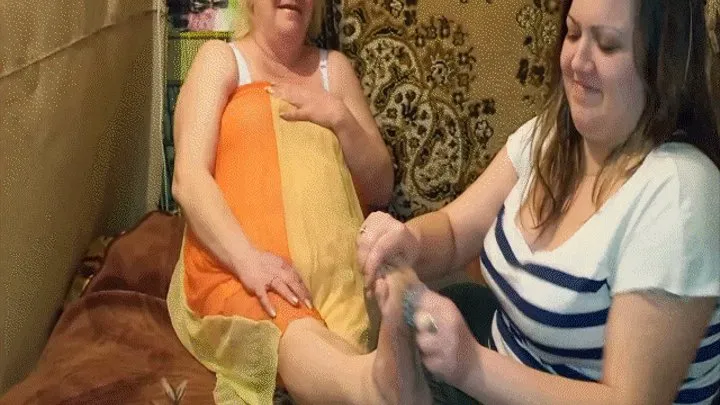 Tickly cleaning of dirty feet