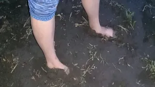 Dirty stuck feet