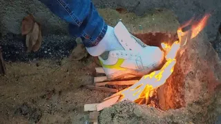 Natalie burns her stepmom's sneakers