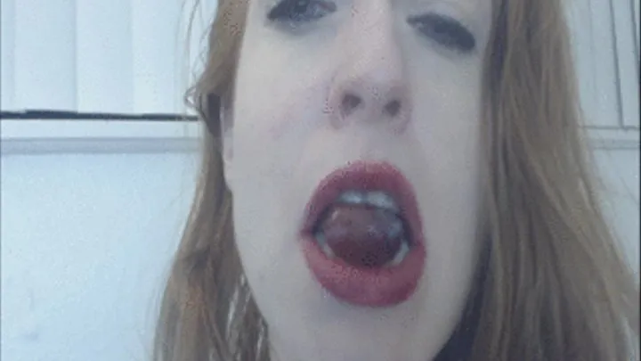 Showing off my lips, tongue and teeth