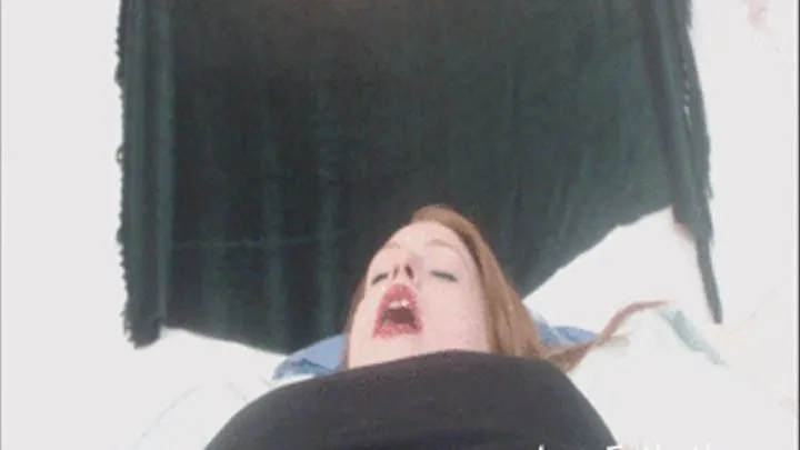 Peek into the napping giantess' mouth