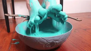 M - Messy Slime Covered Feet