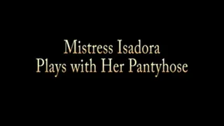 Mistress Isadora's Black Pantyhose Tease and Denial