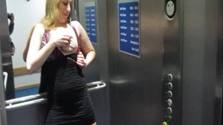 Fucking myself in hotel lift/elevator