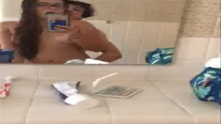 Barely legal Young college couple fucking in the school bathroom