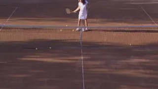 She fucks with her tennis teacher.