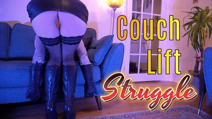 Leather &amp; Satin Couch Lift Struggle