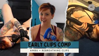 AMBU Bag and Rebreathing Masturbation Compilation Featuring Leela Lapin - THREE CLIPS for 1 Discounted Price!!