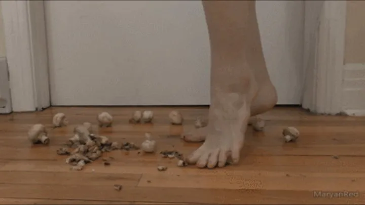 Crushing mushrooms with my barefeet