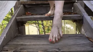 Bare foot outdoors