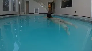 Fatty goes for a swim