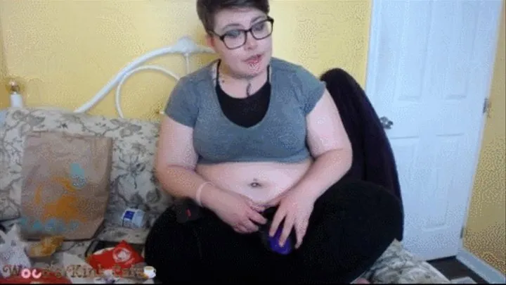 Super Candid BBW Belly Stuffing