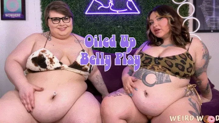 Oiled Up Belly Play with Reiina