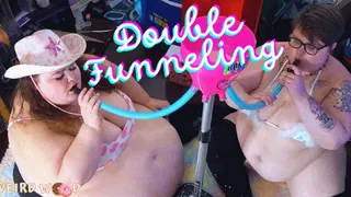 Double Funnel Feeding with Little Pumpkin