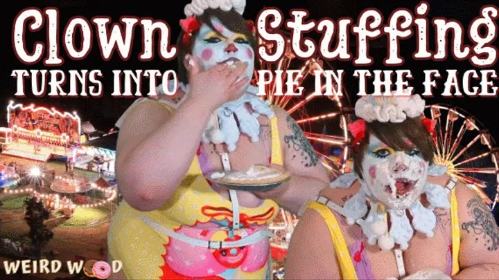 BBW Clown Stuffing Turns Into Pie in the Face Punishment