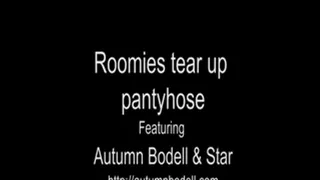 Roomies Tear up Panythose