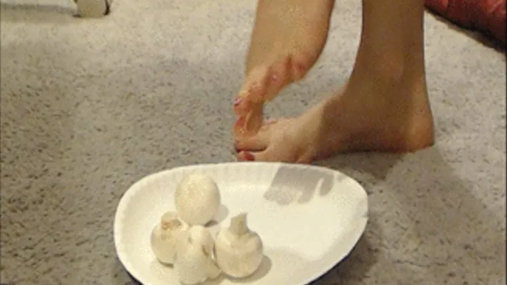 Crushing Mushrooms With Bare Feet