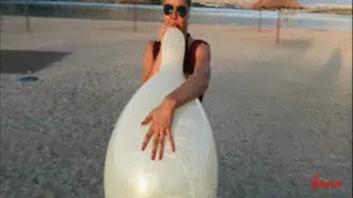 Sunset Beach Balloon Girl