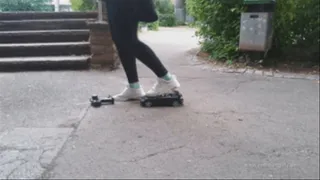 Sneakergirl Demolishes an RC Car with Nike Shoes