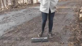 Sneakergirl Crushing Keyboard