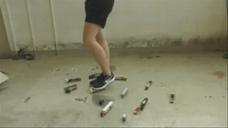 Sneaker-Girl Denise - Crushing Some Little Toy-Trucks