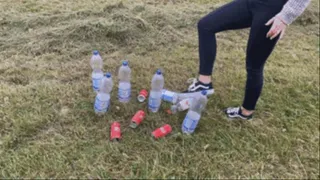 Sneaker-Girl Anika - Crushing Some Bottles and Cans