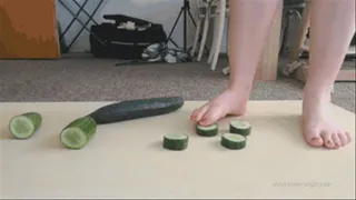 Sneaker-Girl Mila Crushing Cucumbers