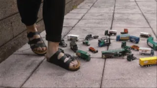 Sneaker-Girl Akira - Some little Toy Trucks with Sandals