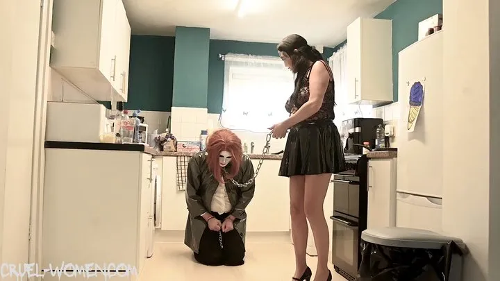 Man Catcher - shackled sissy maid training