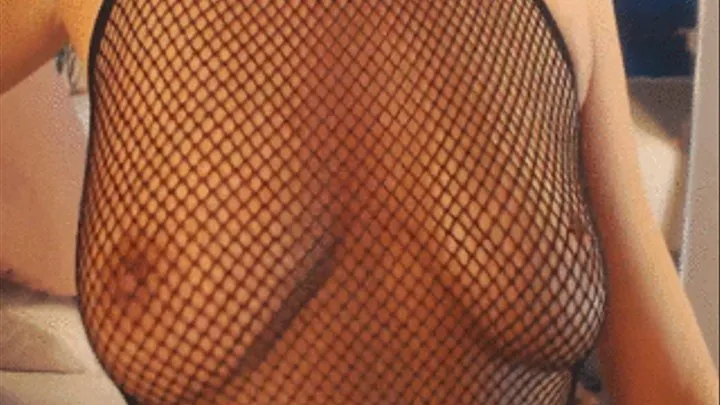 Fishnet boobieplay